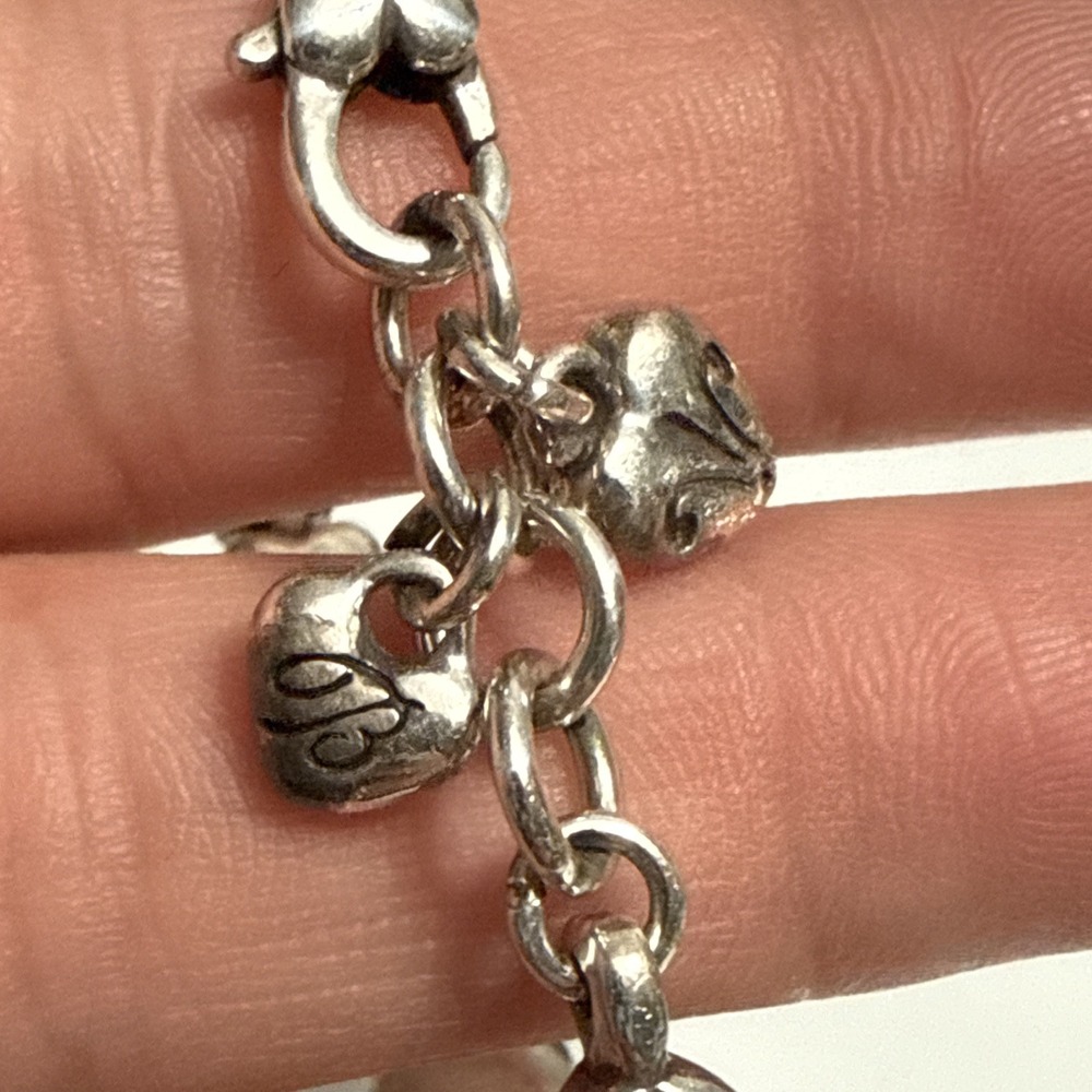 Brighton Silver Tone Heart Link‎ Bracelet 7-8" - Picture 4 of 5